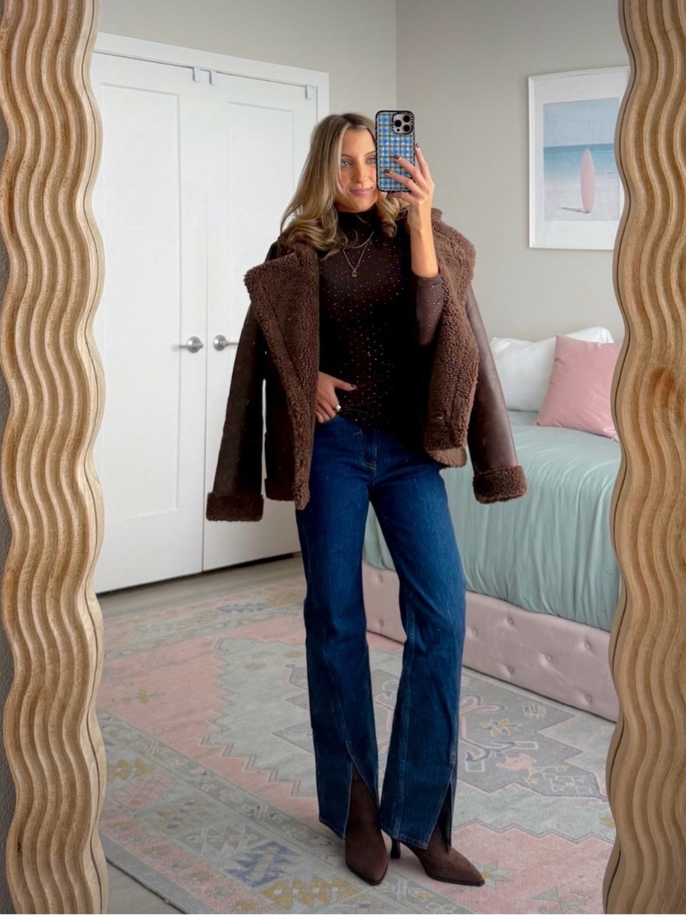 Petal and pup long sleeve brown top
